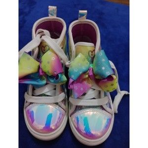 jojo siwa girls High Top Sneakers Multi Color Size 12 Excellent Condition .